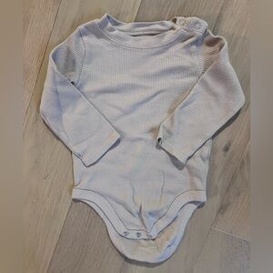 Garanimals Neutral Waffle Knit Baby Onesie in Light Taupe